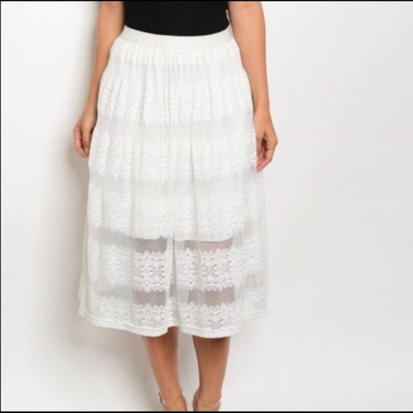 Esley Dresses & Skirts - Lacey White Skirt